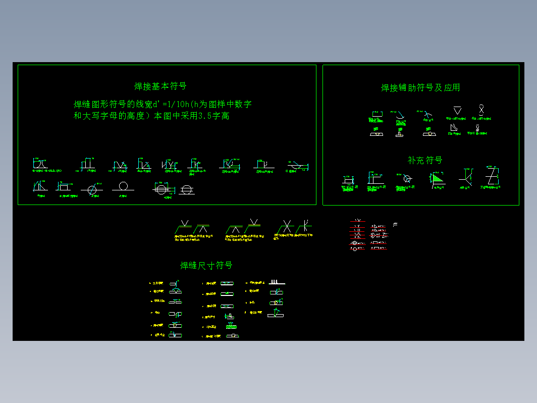 焊缝基本符号