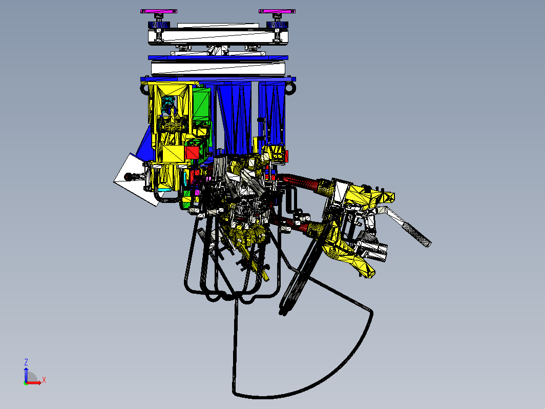 后梁总成焊接夹具机械模型