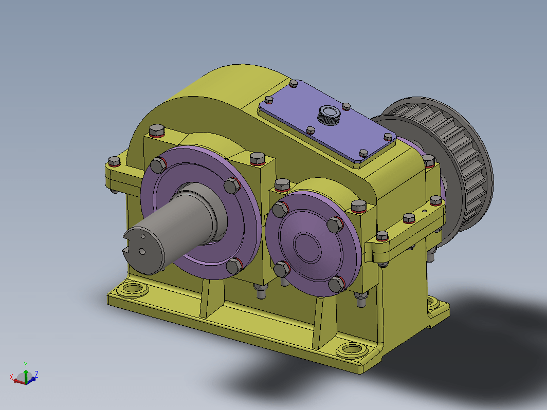 正齿轮减速器3D Spur gear reducer