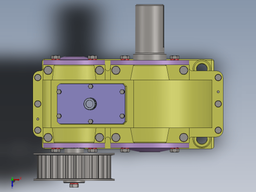 正齿轮减速器3D Spur gear reducer缩略图