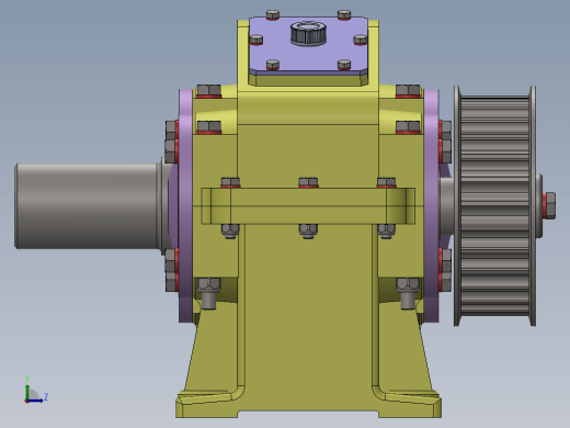 正齿轮减速器3D Spur gear reducer缩略图