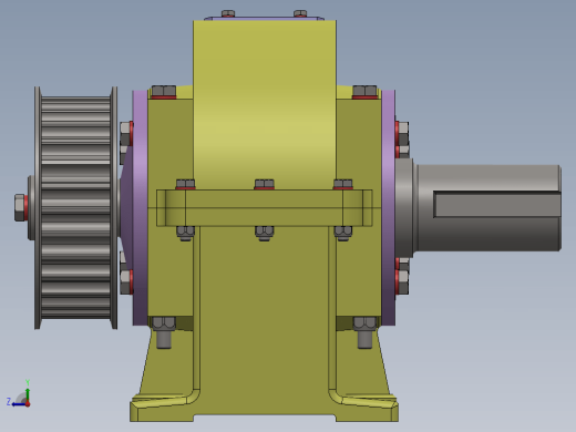正齿轮减速器3D Spur gear reducer缩略图