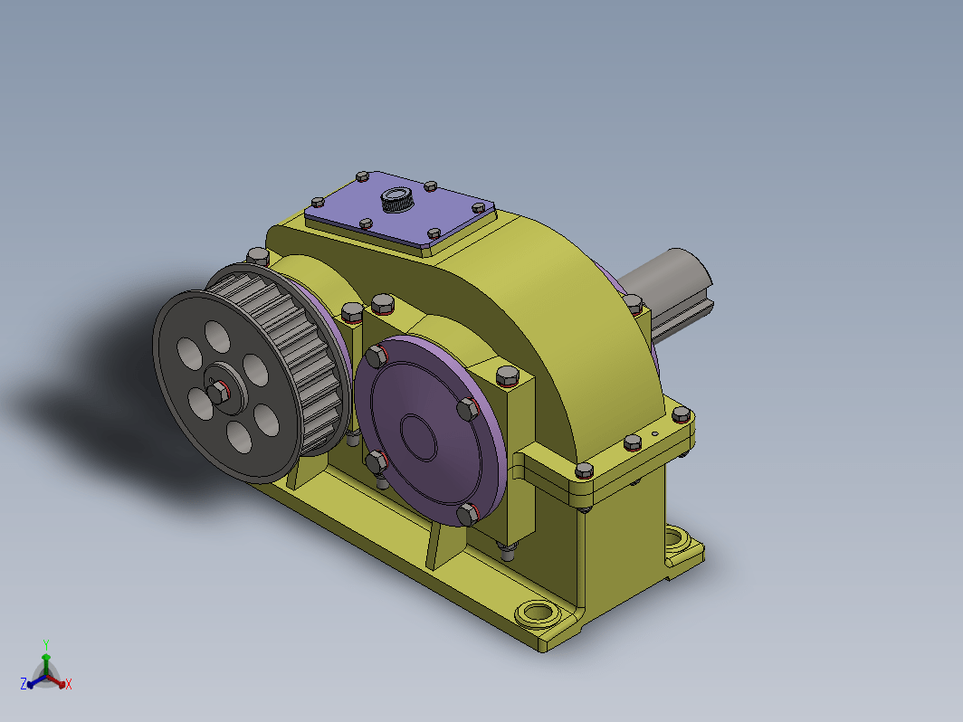 正齿轮减速器3D Spur gear reducer