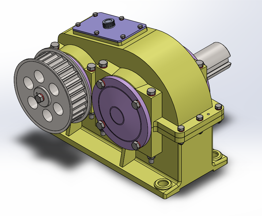 正齿轮减速器3D Spur gear reducer