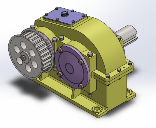正齿轮减速器3D Spur gear reducer缩略图