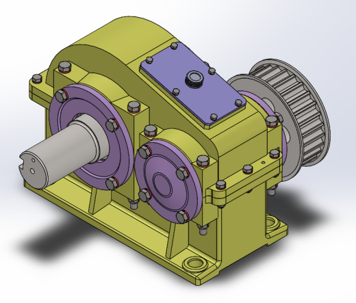 正齿轮减速器3D Spur gear reducer缩略图