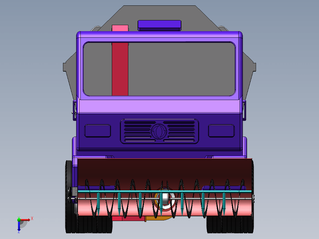 破冰扫雪车模型