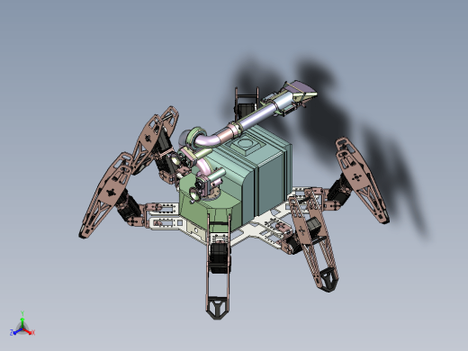 六足蜘蛛仿生机器人solidworks设计图机械设计素材缩略图