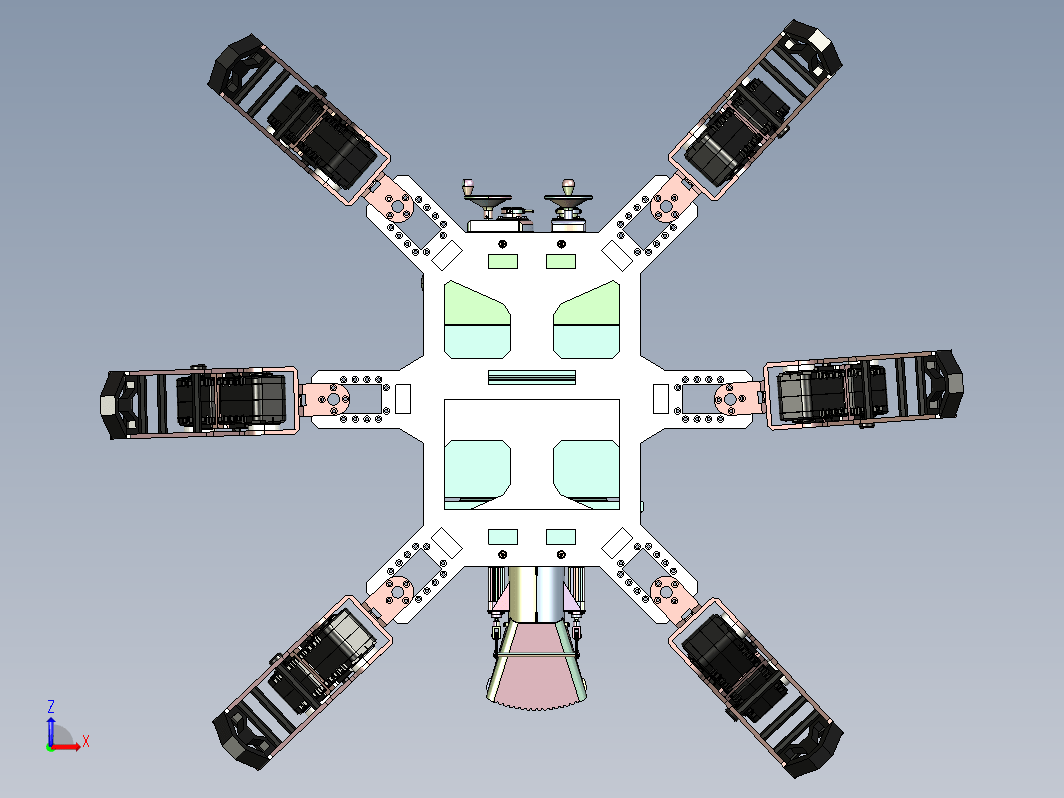 六足蜘蛛仿生机器人solidworks设计图机械设计素材