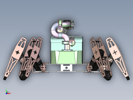 六足蜘蛛仿生机器人solidworks设计图机械设计素材缩略图