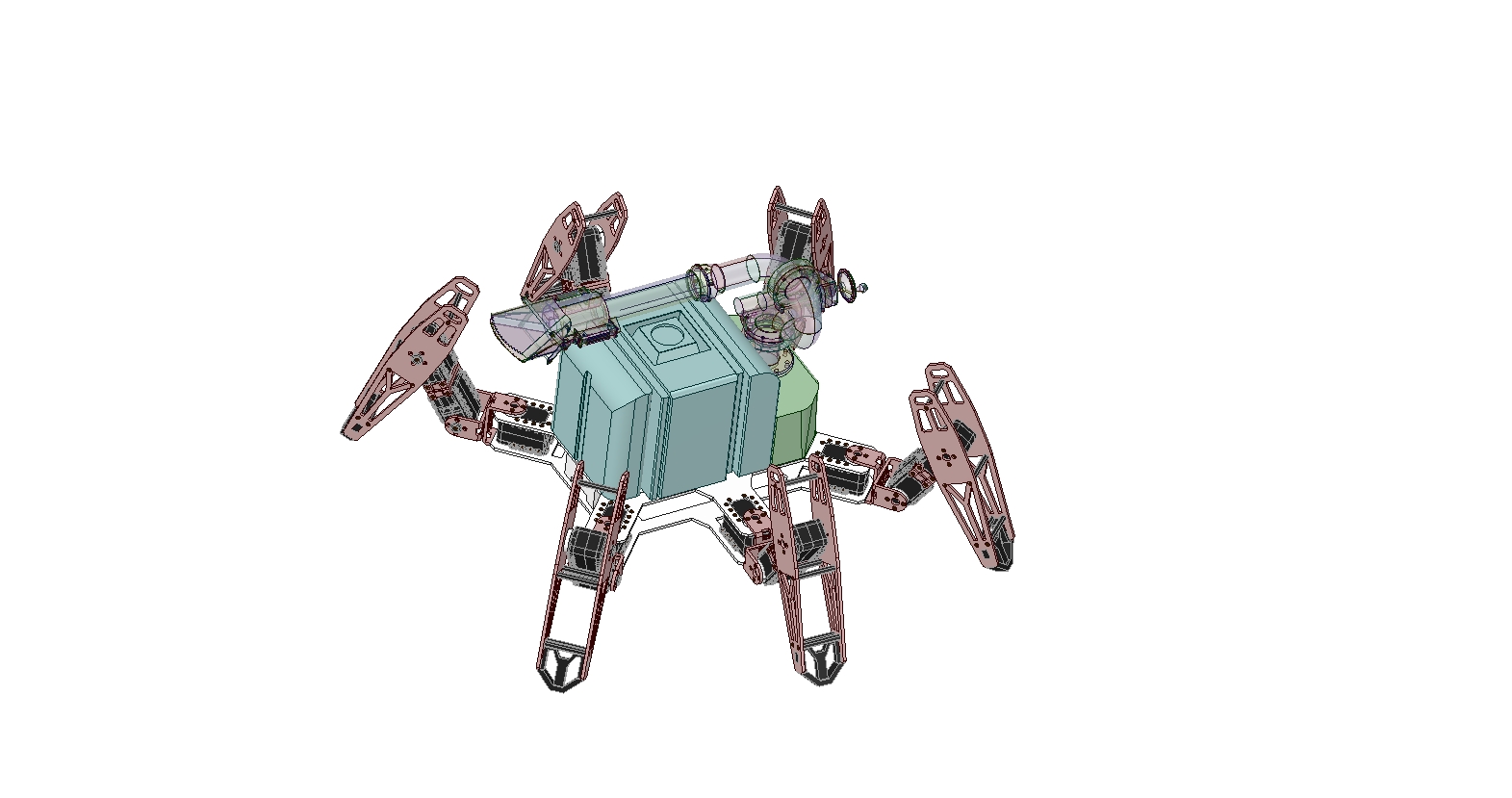 六足蜘蛛仿生机器人solidworks设计图机械设计素材