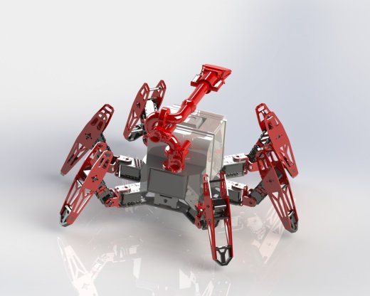 六足蜘蛛仿生机器人solidworks设计图机械设计素材缩略图