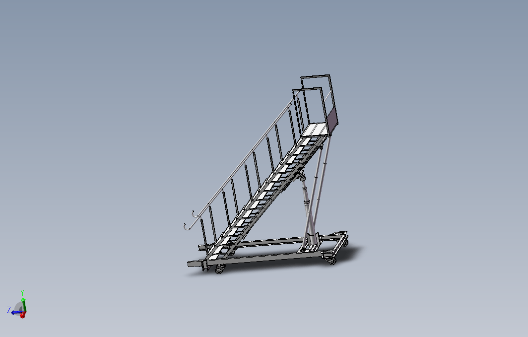 高度可调的移动平台梯
