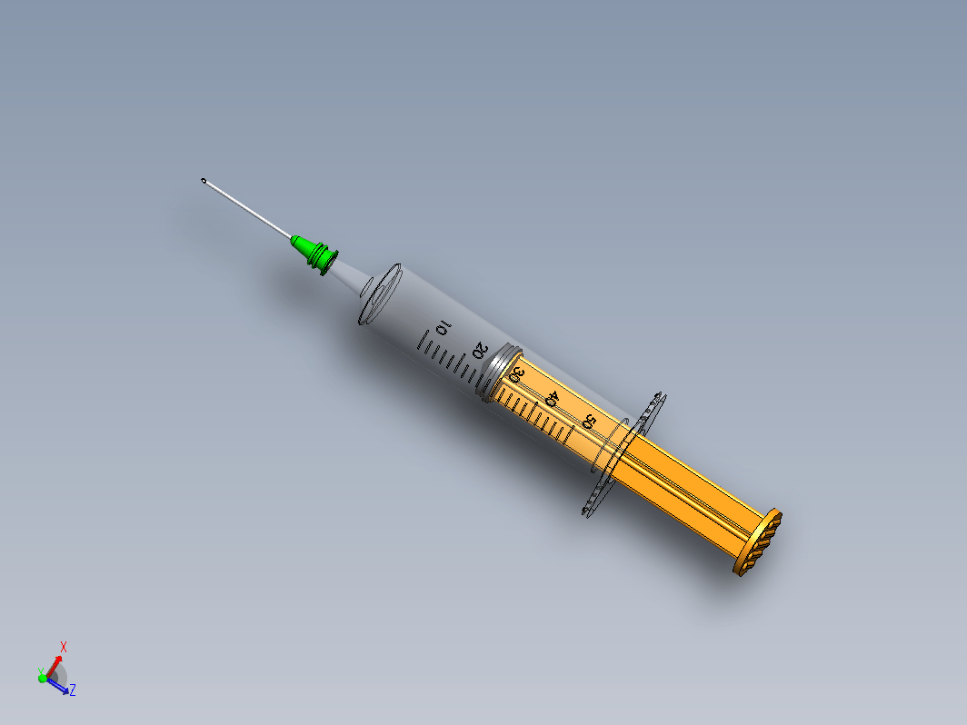 医用注射器三维