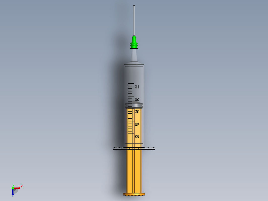 医用注射器三维