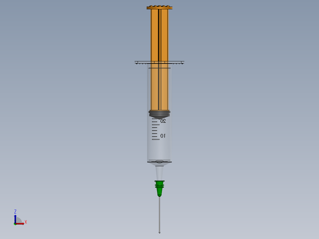 医用注射器三维