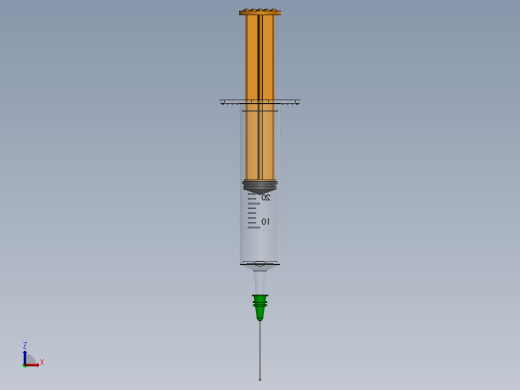医用注射器三维缩略图