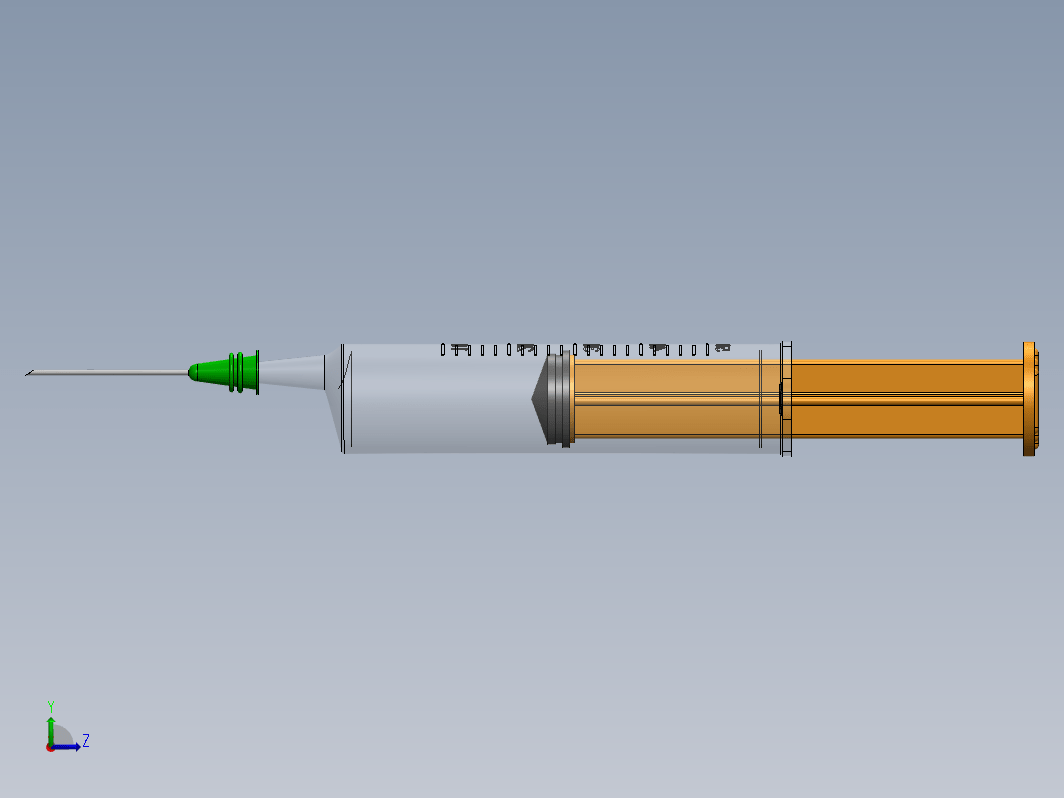 医用注射器三维