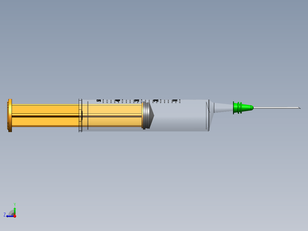 医用注射器三维