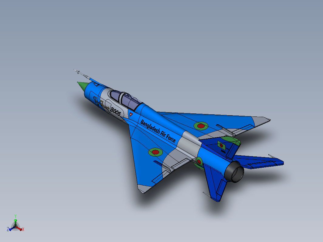 米格21飞机 mig-21简易模型