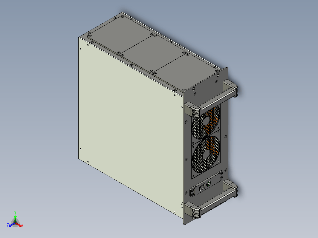 casemaker 4u机架机柜钣金结构