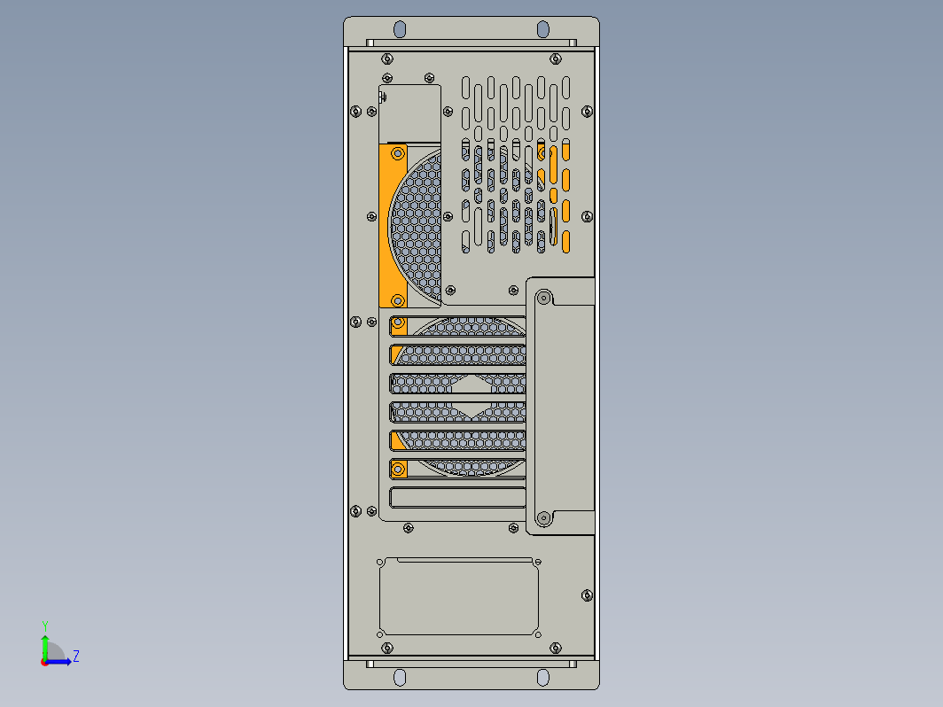 casemaker 4u机架机柜钣金结构