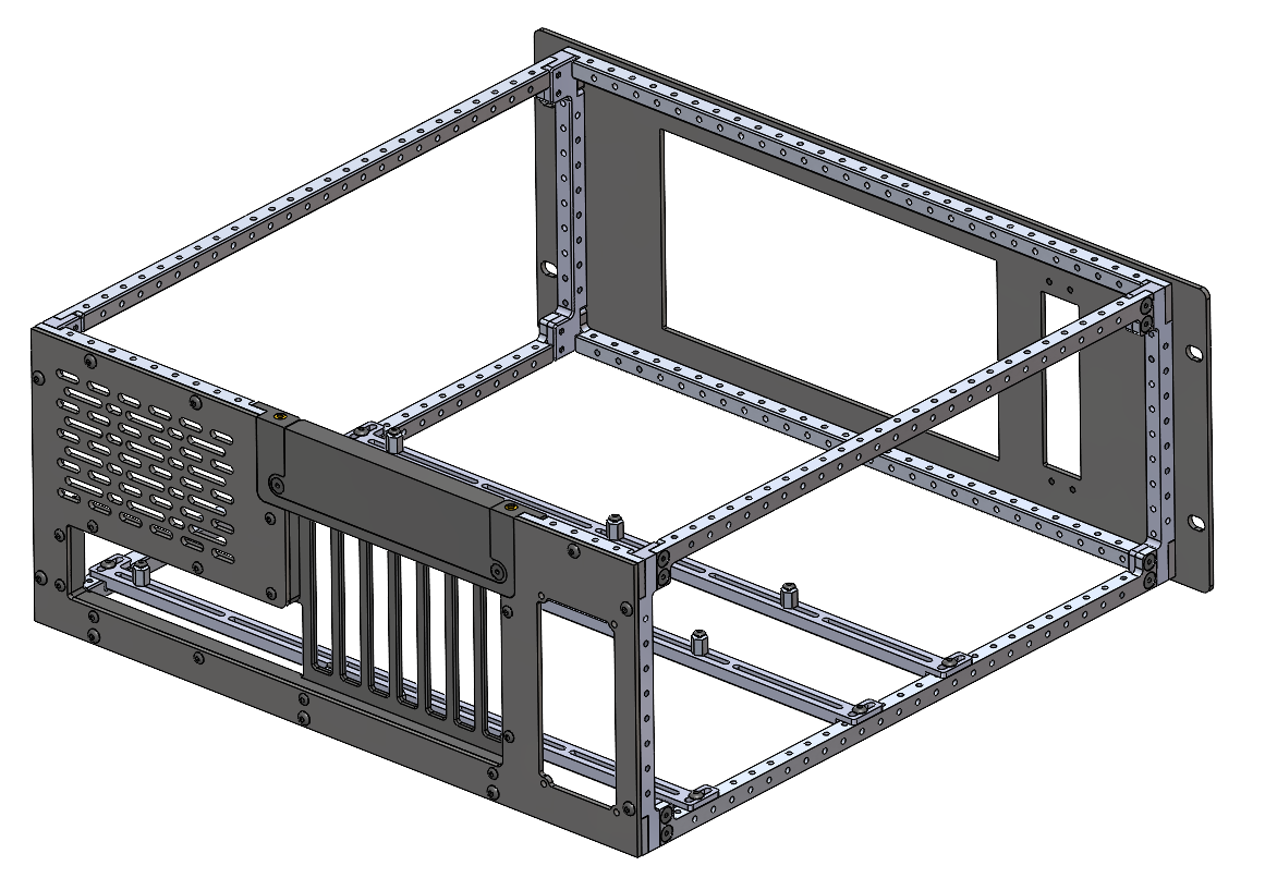 casemaker 4u机架机柜钣金结构