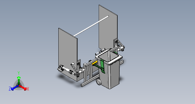 垃圾桶翻转机构
