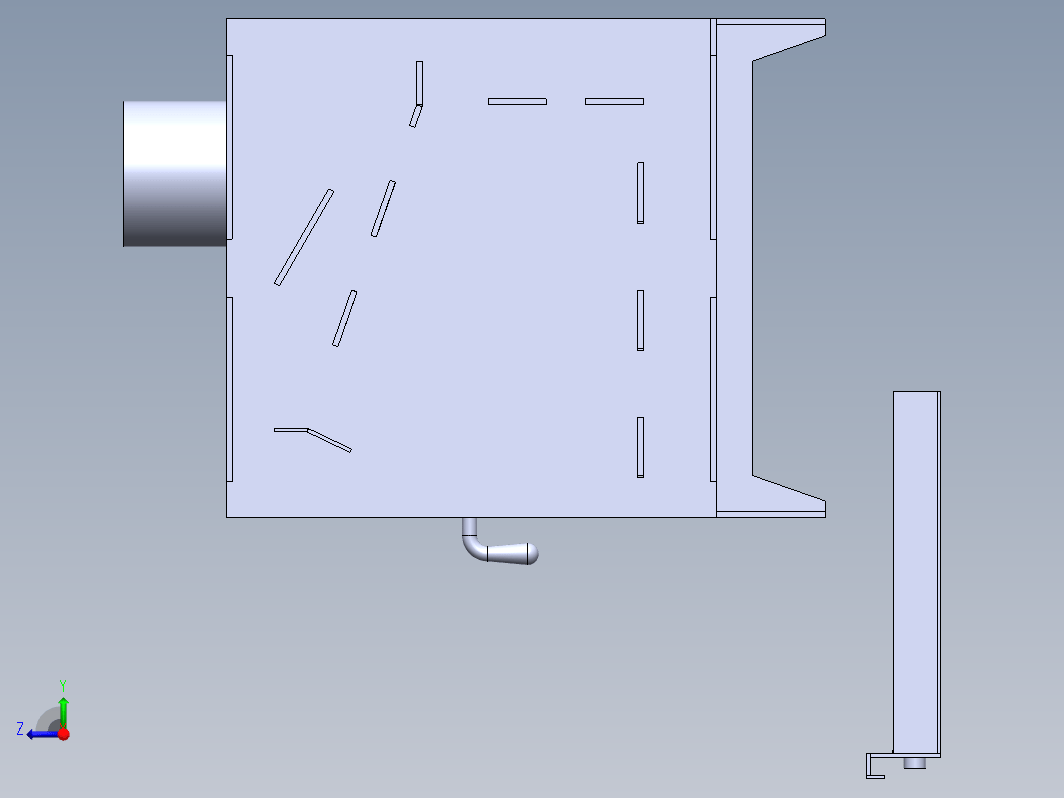 壁炉88CM（两侧单层） CAD图纸+三维  STP SW