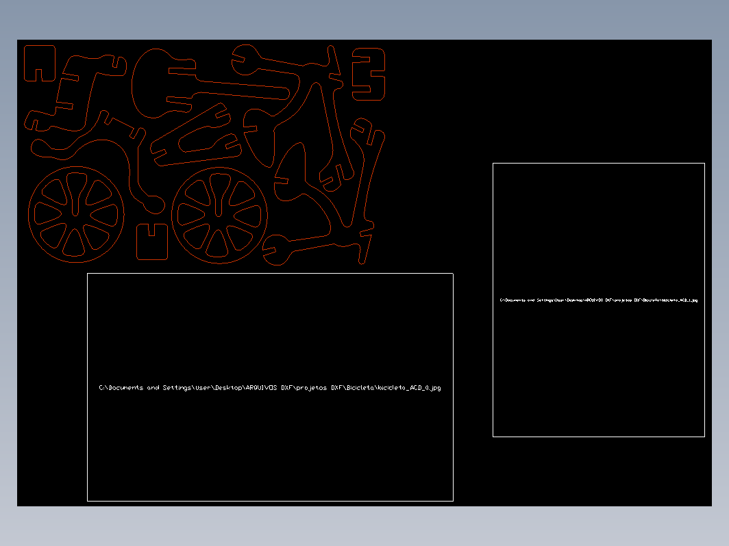 激光切割Bicycle自行车拼装模型图纸 dxf格式