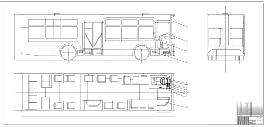 RL6100混合动力城市客车总布置设计CAD+说明缩略图