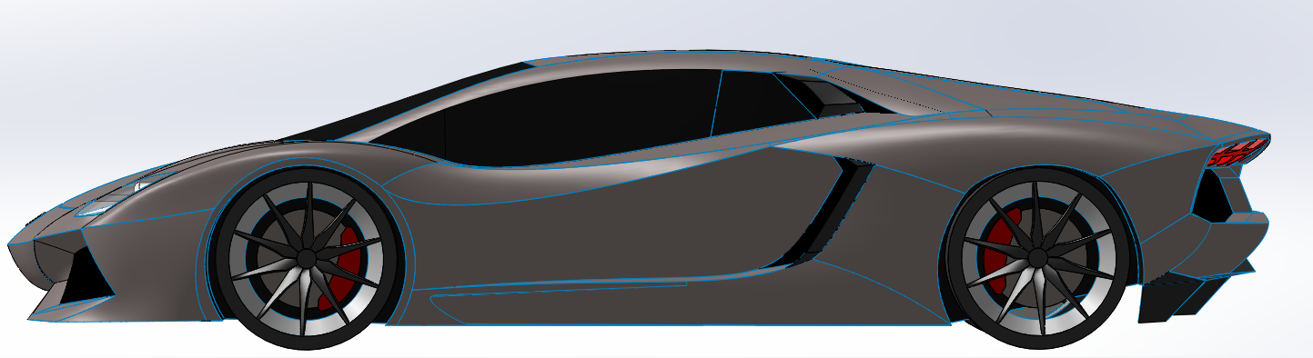 兰博基尼Aventador外壳造型