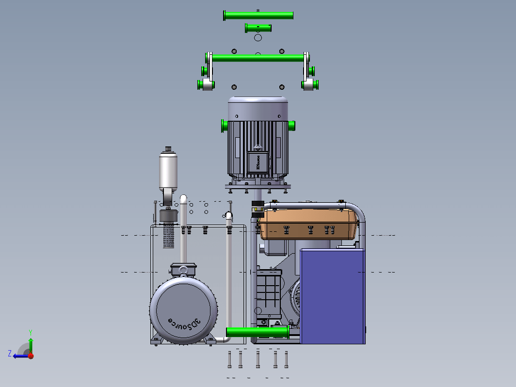 车载绿篱修剪机设计三维SW2018带参+CAD+说明书