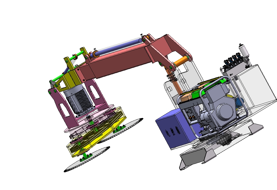 车载绿篱修剪机设计三维SW2018带参+CAD+说明书