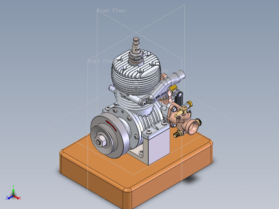 Wombat 10cc 2缸发动机模型