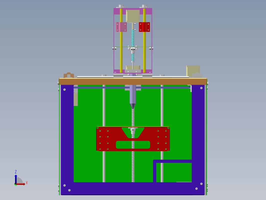 成型彩色3D打印机设计三维SW2016无参+CAD+说明书