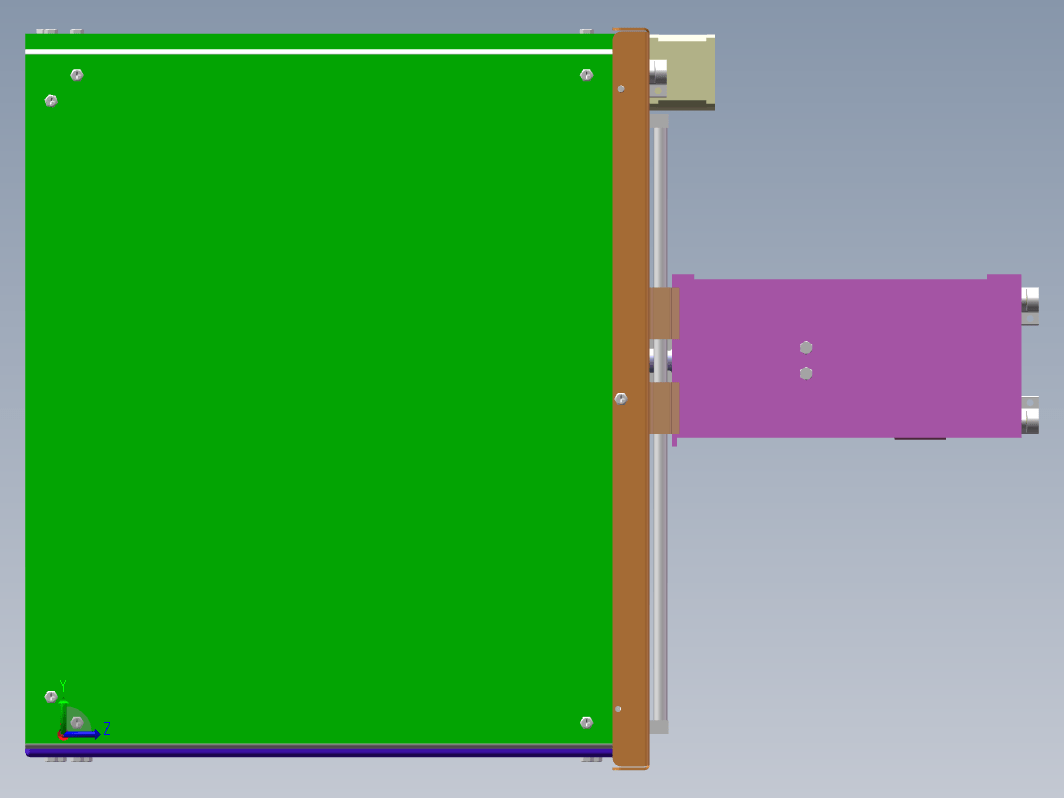 成型彩色3D打印机设计三维SW2016无参+CAD+说明书