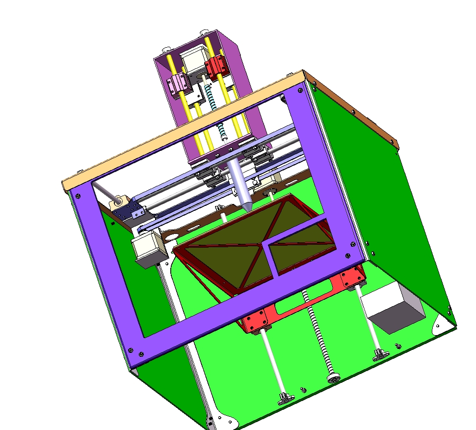 成型彩色3D打印机设计三维SW2016无参+CAD+说明书