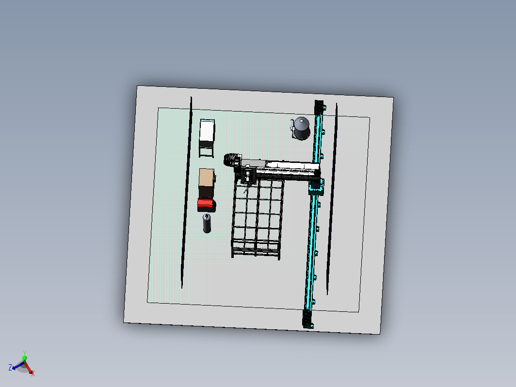 型材框架悬臂式焊接专机模型