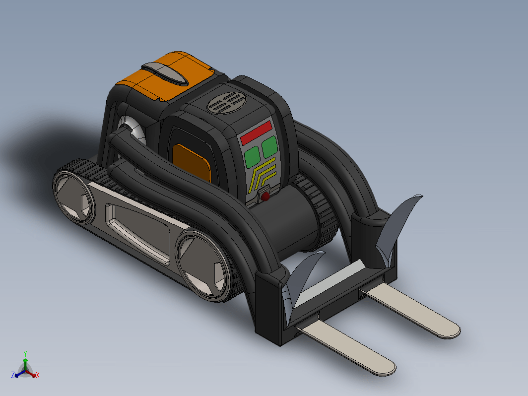 机器人Sideckick小车造型3D图纸 Solidworks设计 附STEP格式