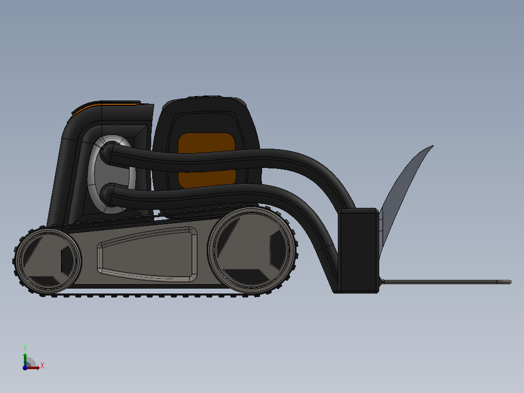 机器人Sideckick小车造型3D图纸 Solidworks设计 附STEP格式