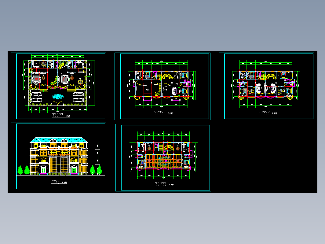 高级别墅建筑方案图