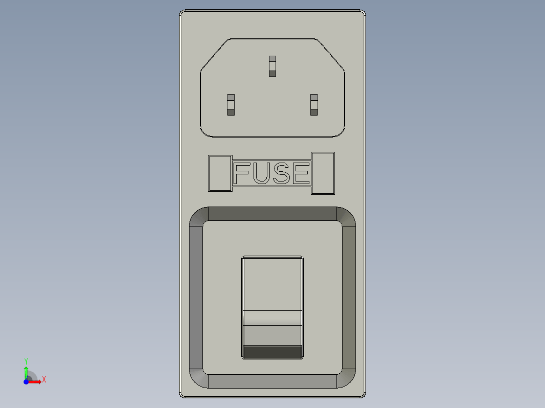 EMI-12 3Pin 交流电源插座 带指示灯开关和保险丝连接器插座