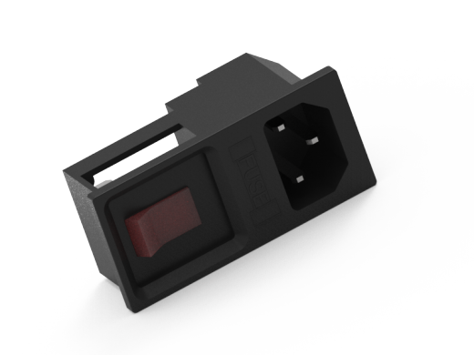 EMI-12 3Pin 交流电源插座 带指示灯开关和保险丝连接器插座缩略图