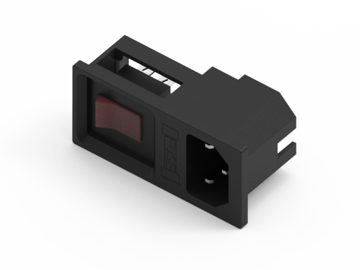EMI-12 3Pin 交流电源插座 带指示灯开关和保险丝连接器插座缩略图