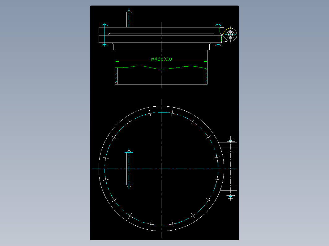 HG21517-95回转盖带颈平焊法兰人孔 A-MFM-400-1.6