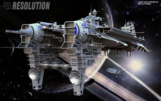 科幻宇宙航母飞船