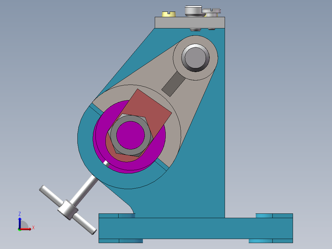 拨叉831008夹具设计三维模型三维SW2019带参