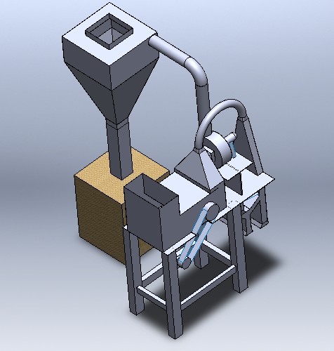 花生红衣脱皮机的设计 SW+CAD+说明书