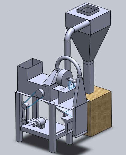 花生红衣脱皮机的设计 SW+CAD+说明书